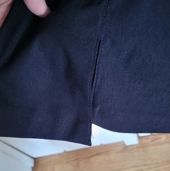 Tribal Navy Blue Bootleg Split Hem Pull On Dress Pants - Picture 3 of 10